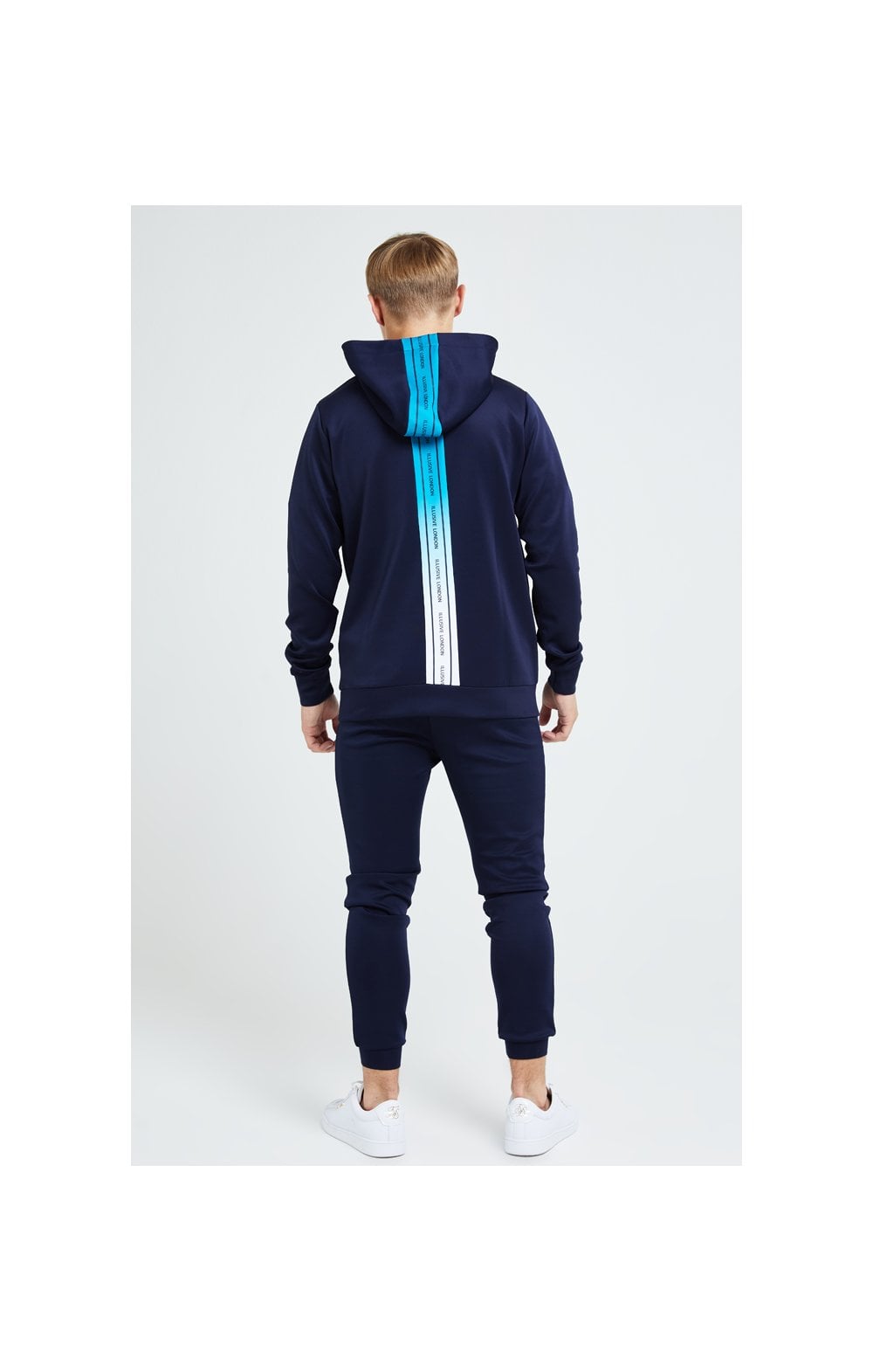 Load image into Gallery viewer, Illusive London Flux Taped Overhead Hoodie - Navy &amp; Blue (6)