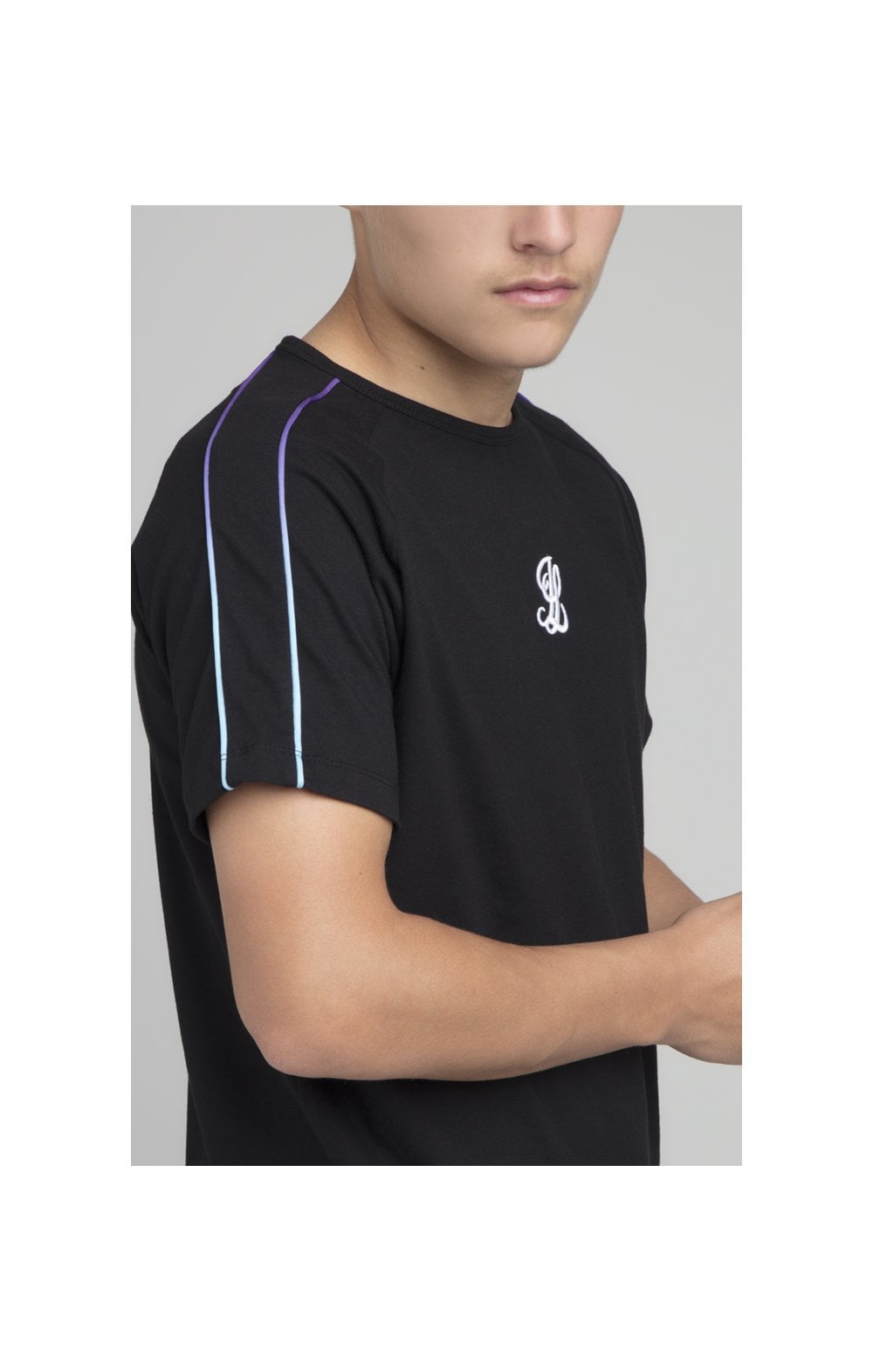 Load image into Gallery viewer, Boys Illusive Black Raglan T-Shirt