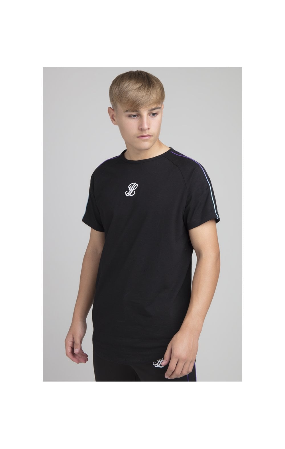 Load image into Gallery viewer, Boys Illusive Black Raglan T-Shirt (1)
