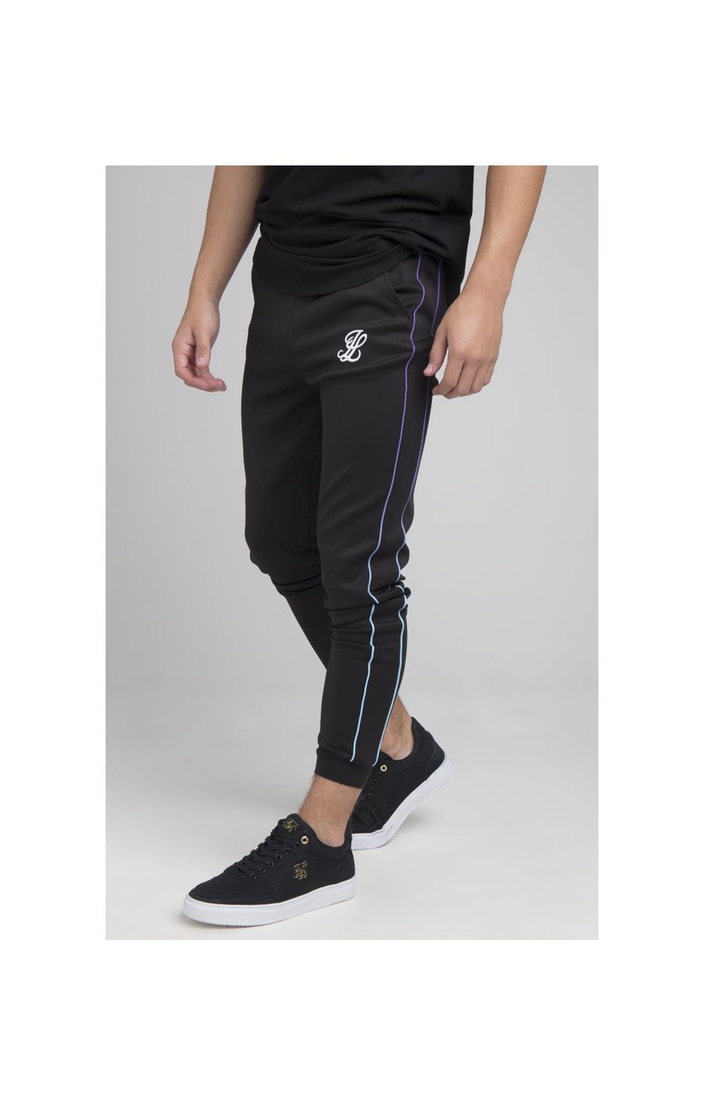 Load image into Gallery viewer, Boys Illusive Black Panelled Jogger