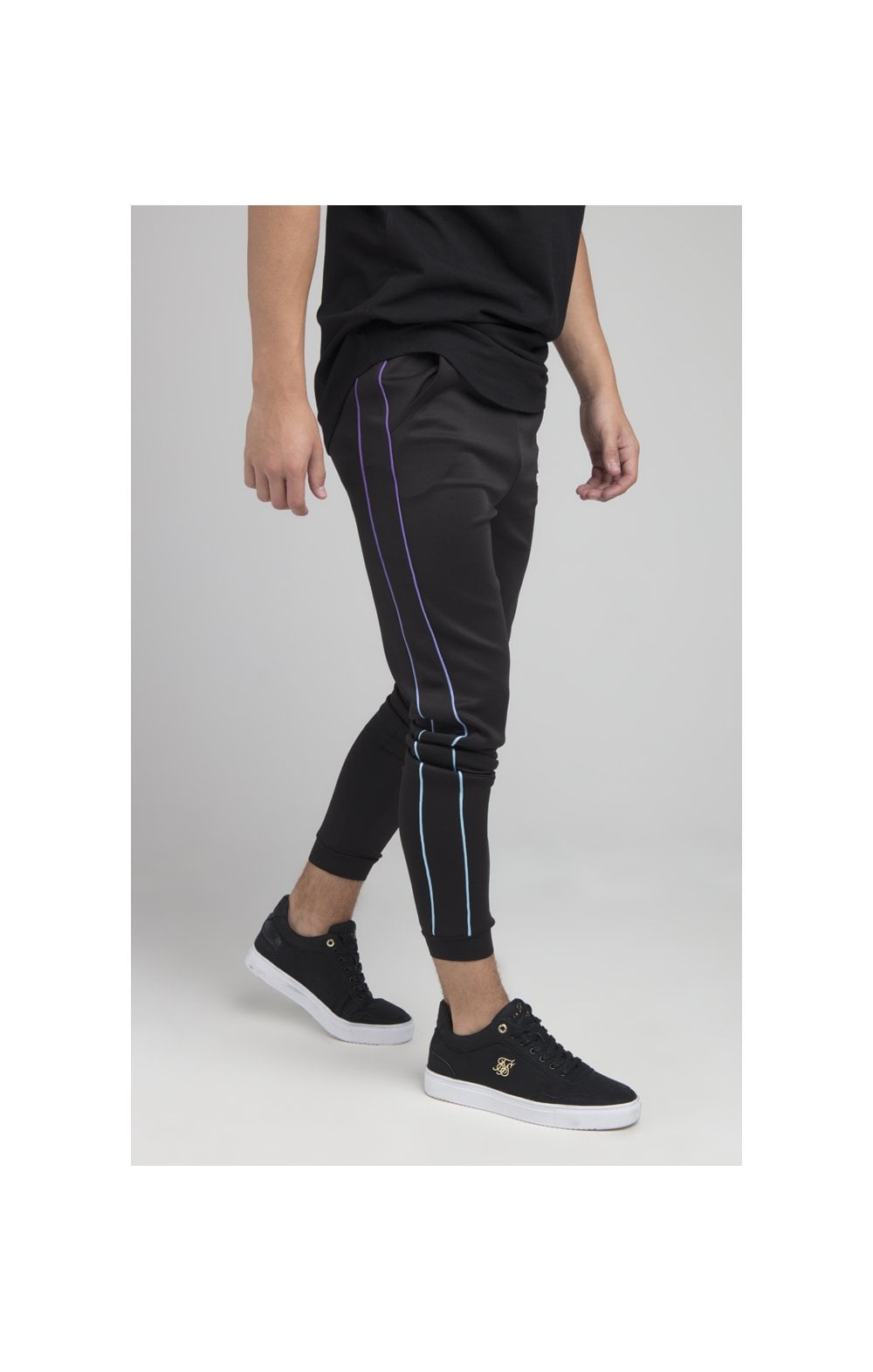 Load image into Gallery viewer, Boys Illusive Black Panelled Jogger (1)