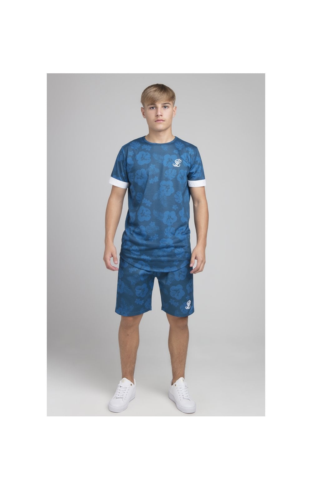 Load image into Gallery viewer, Boys Illusive Teal Floral T-Shirt (3)