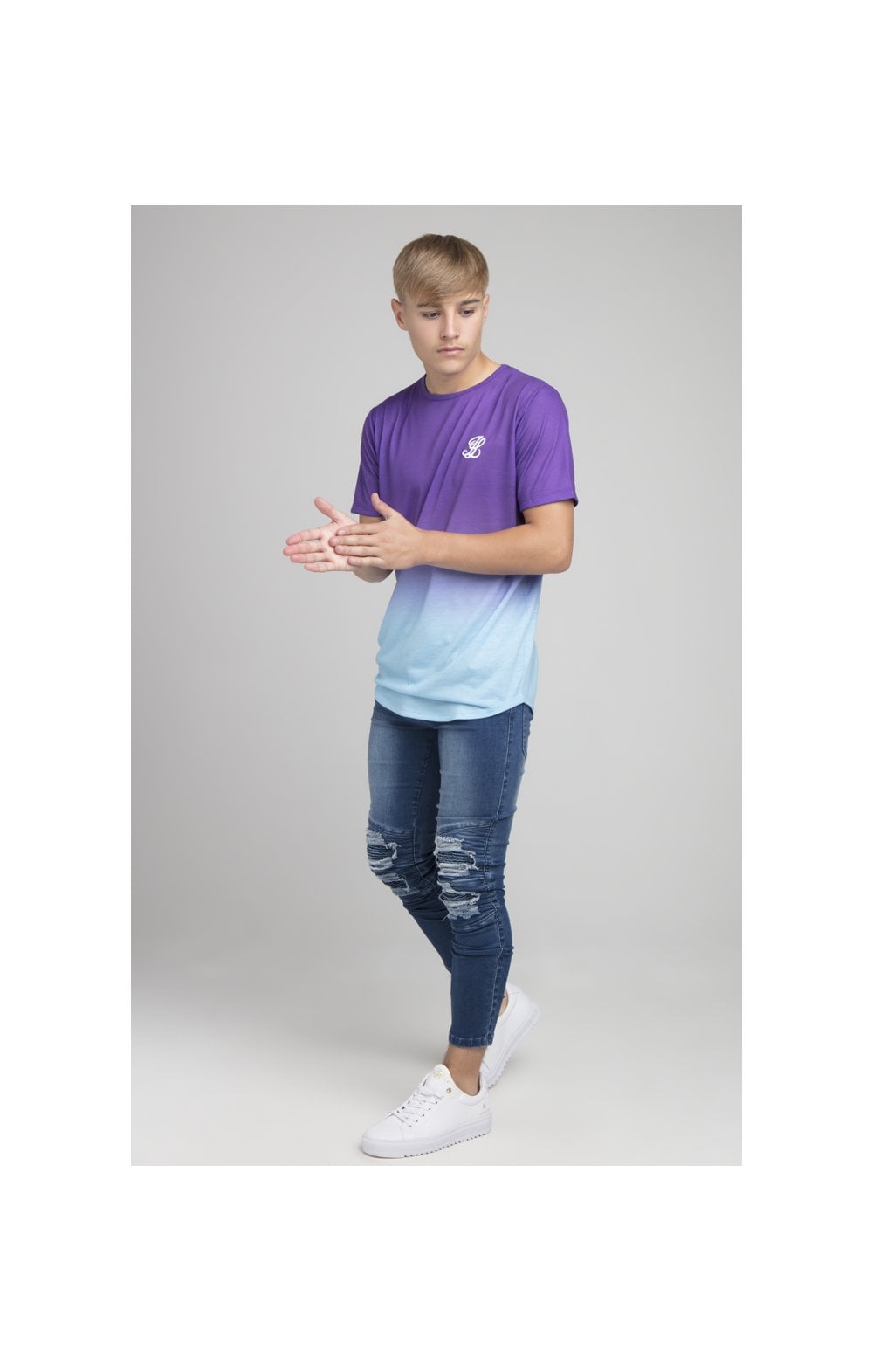 Load image into Gallery viewer, Boys Illusive Purple Fade T-Shirt (2)