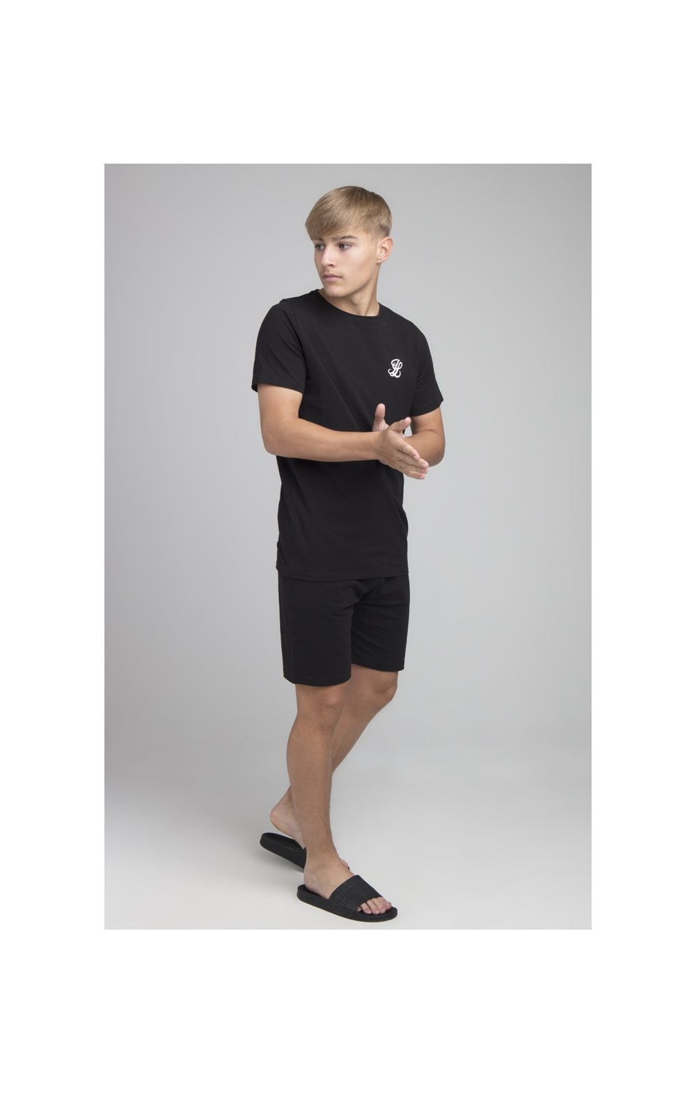 Load image into Gallery viewer, Boys Illusive Black T-Shirt And Short Twin Set (1)