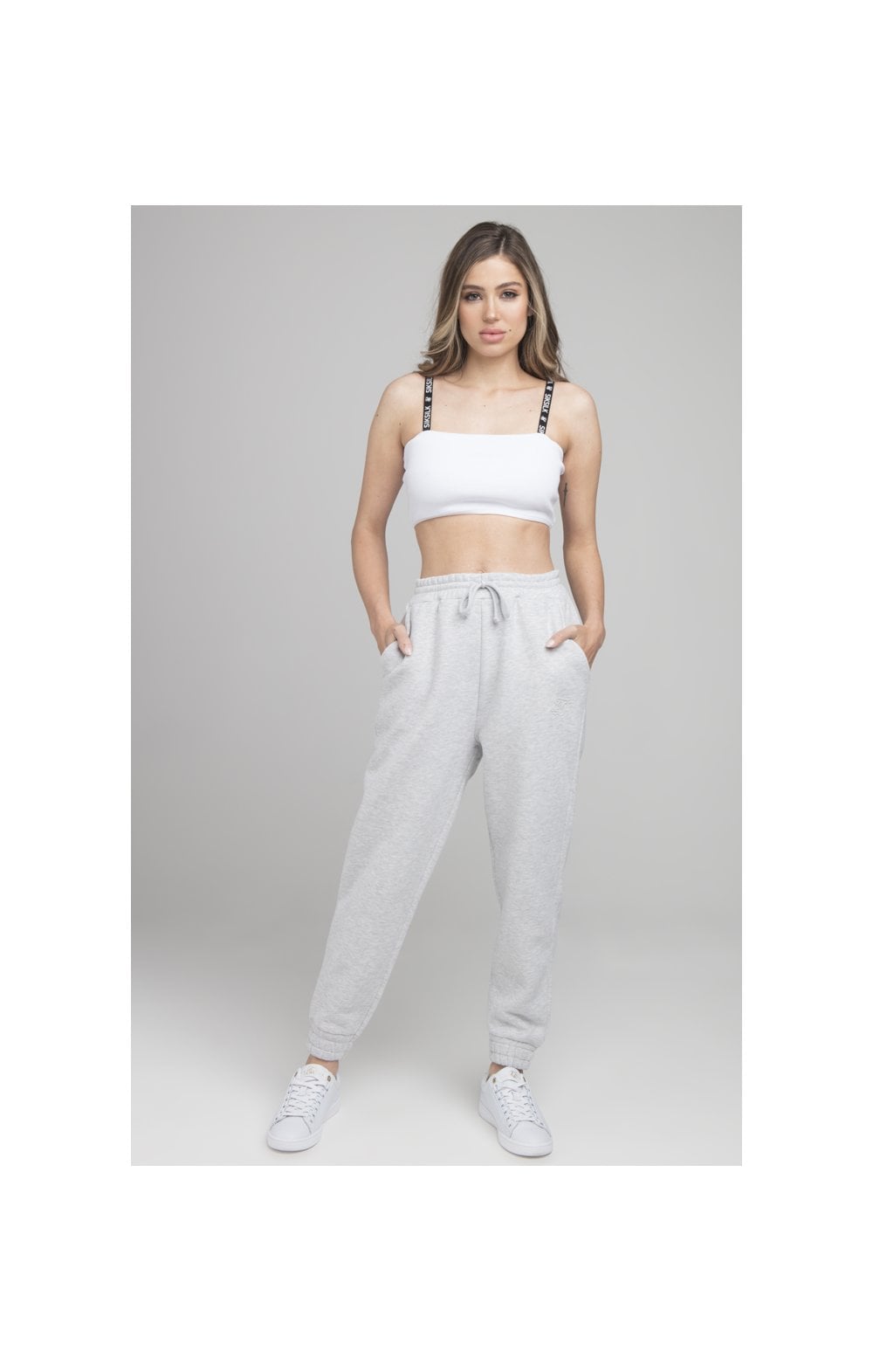Load image into Gallery viewer, SikSilk Ribbed Tape Bralette - White (3)
