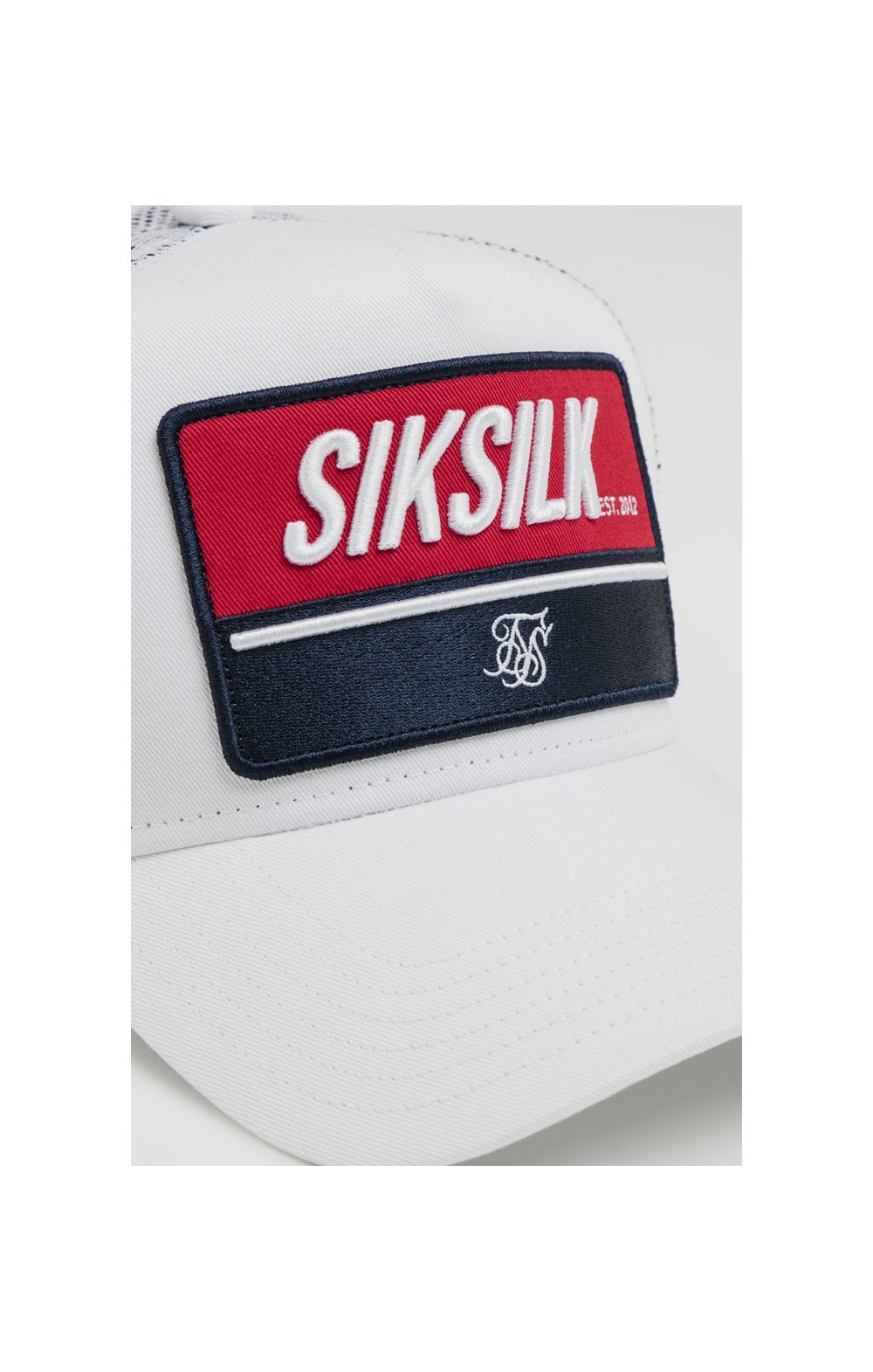 Load image into Gallery viewer, SikSilk Retro Patch Trucker - White (1)