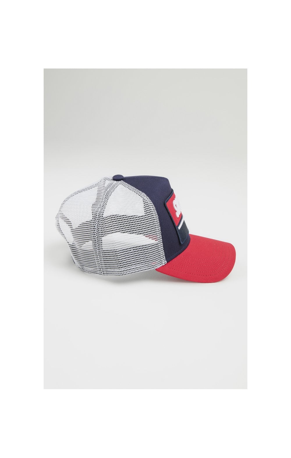 Load image into Gallery viewer, SikSilk Retro Patch Trucker - Red White &amp; Blue (2)