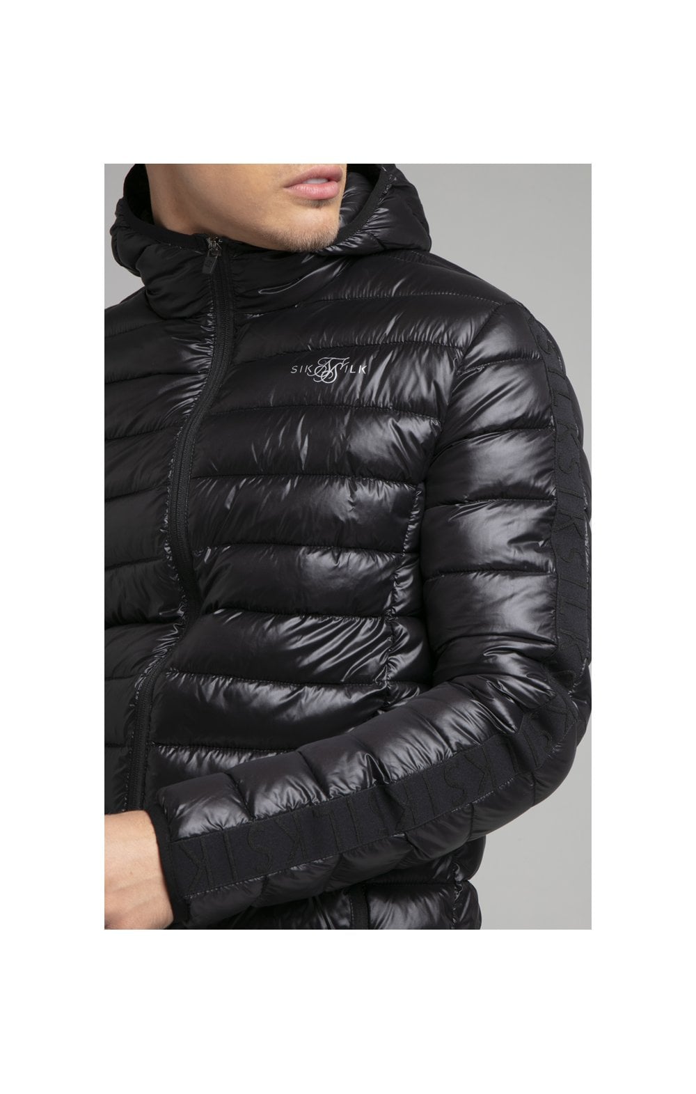 Load image into Gallery viewer, Black Lightweight Bubble Jacket (2)