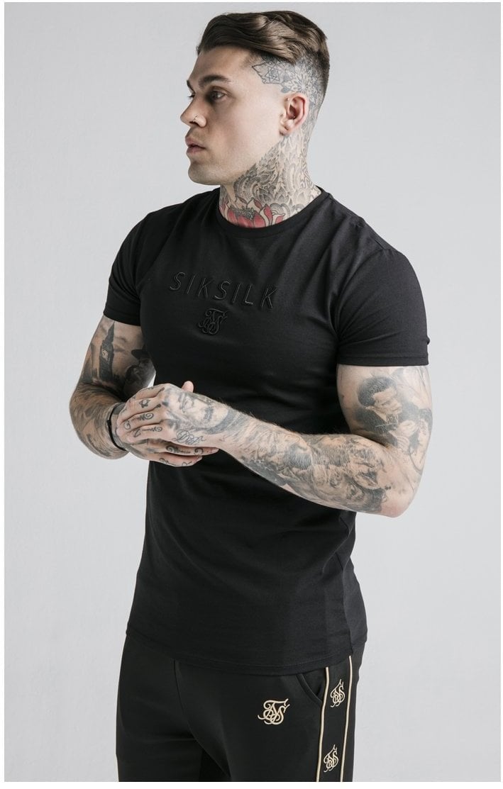 Load image into Gallery viewer, SikSilk S/S Astro Gym Tee - Black