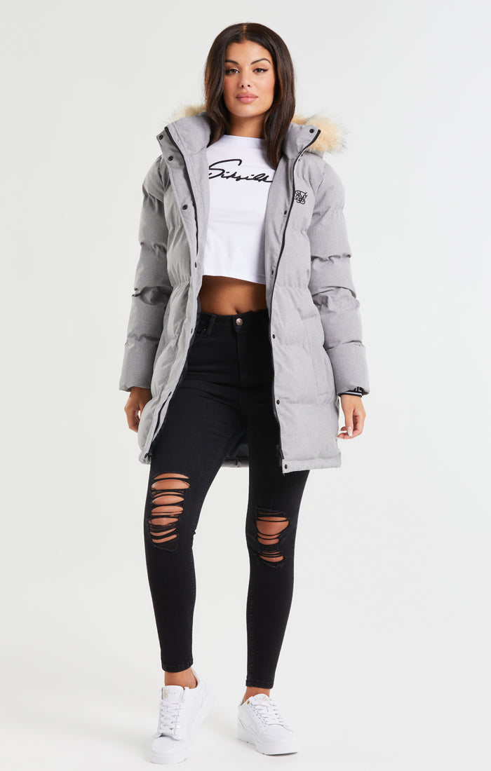 Load image into Gallery viewer, SikSilk Core Longline Parka - Grey Marl