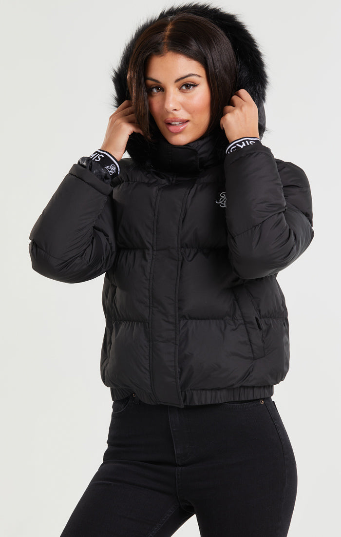 Load image into Gallery viewer, SikSilk Core Cropped Parka - Black (7)
