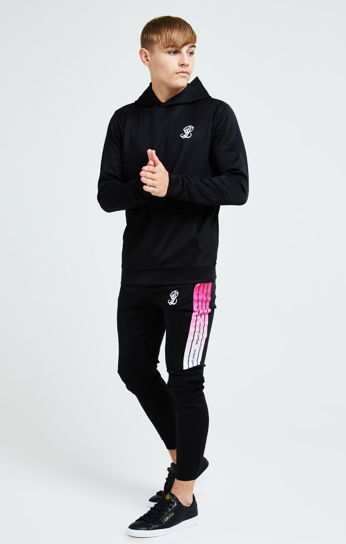 Load image into Gallery viewer, Illusive London Flux Taped Overhead Hoodie - Black &amp; Pink (2)