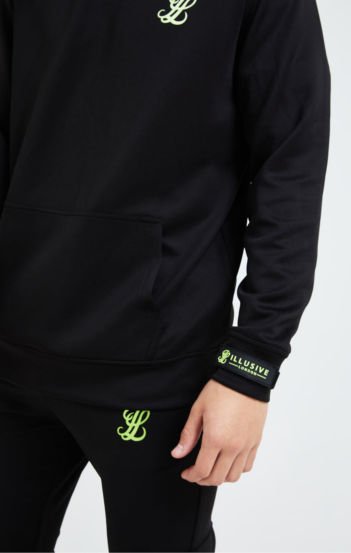 Load image into Gallery viewer, Illusive London Element Overhead Hoodie - Black &amp; Green (1)