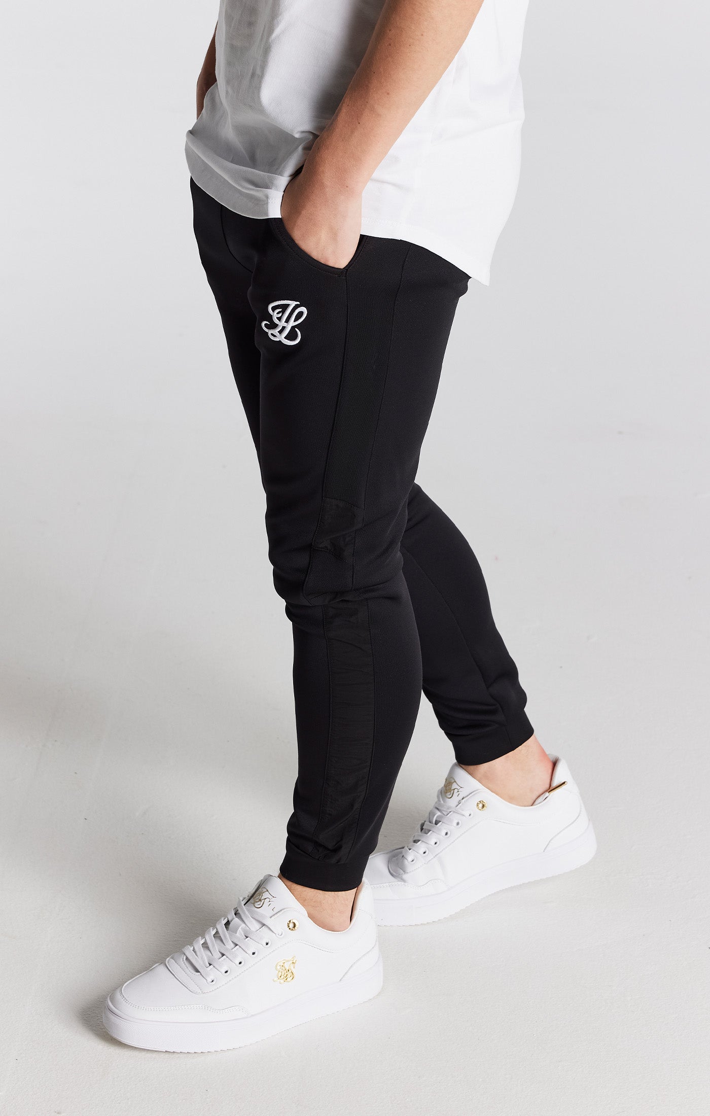 Load image into Gallery viewer, Boys Illusive Black Panelled Jogger (3)