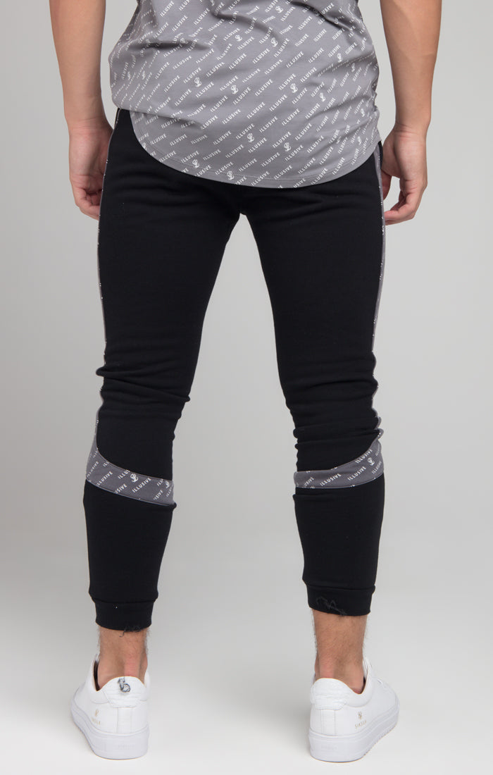 Load image into Gallery viewer, Illusive London Contour Joggers - Black &amp; Grey (2)