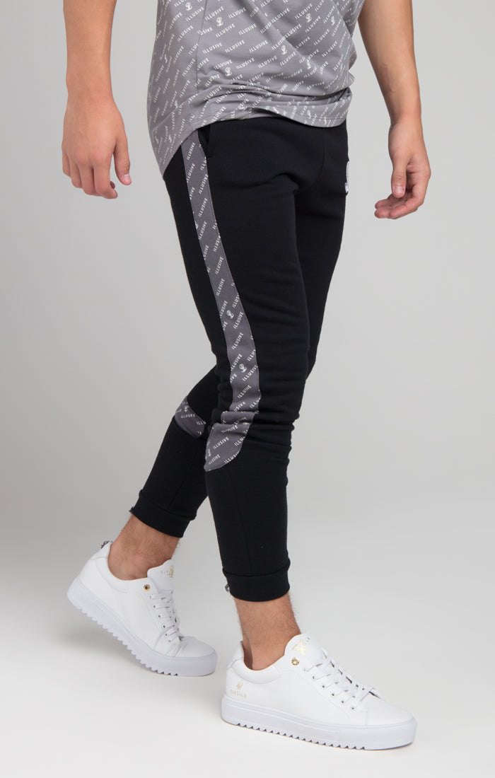 Load image into Gallery viewer, Illusive London Contour Joggers - Black &amp; Grey (3)