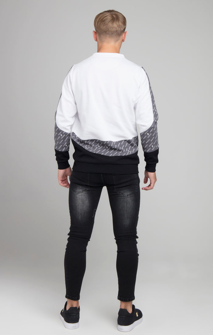 Load image into Gallery viewer, Boys Illusive White Panelled Sweatshirt (2)