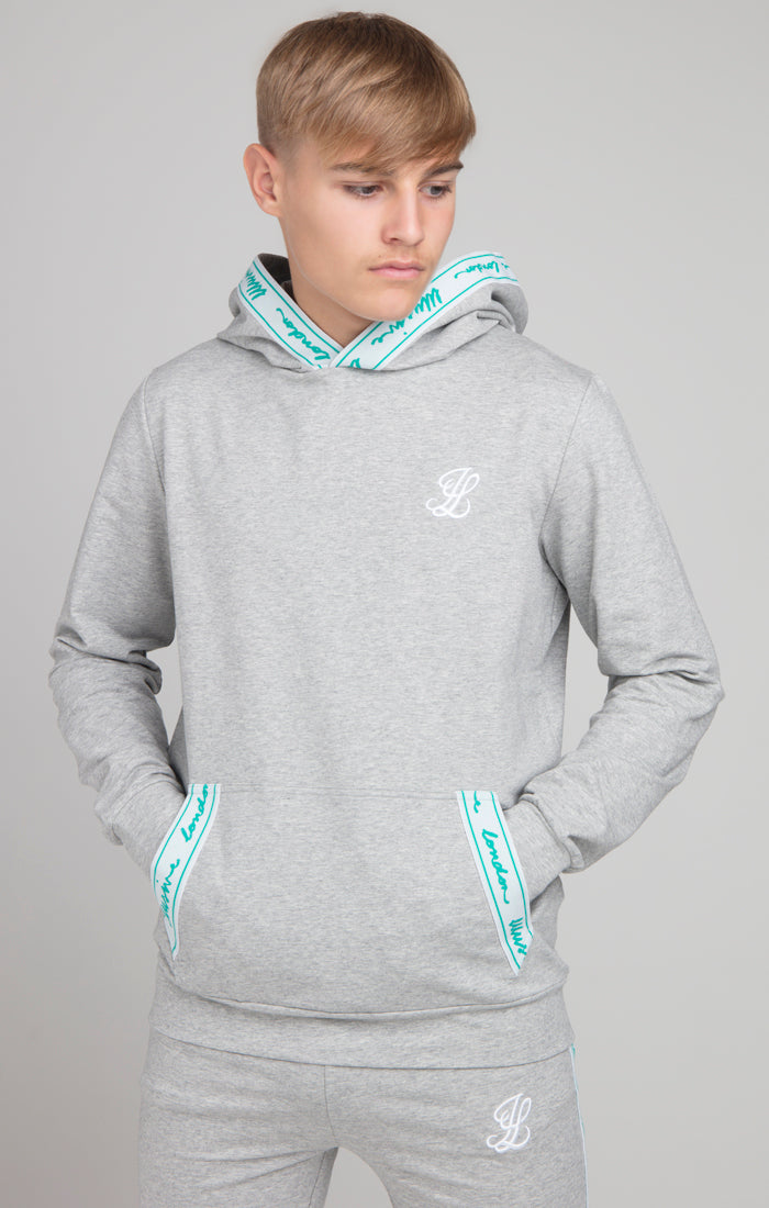 Load image into Gallery viewer, Boys Illusive Grey Marl Taped Overhead Hoodie