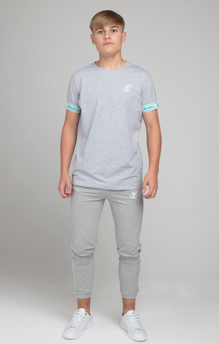 Load image into Gallery viewer, Boys Illusive Grey Marl Taped Jogger (4)