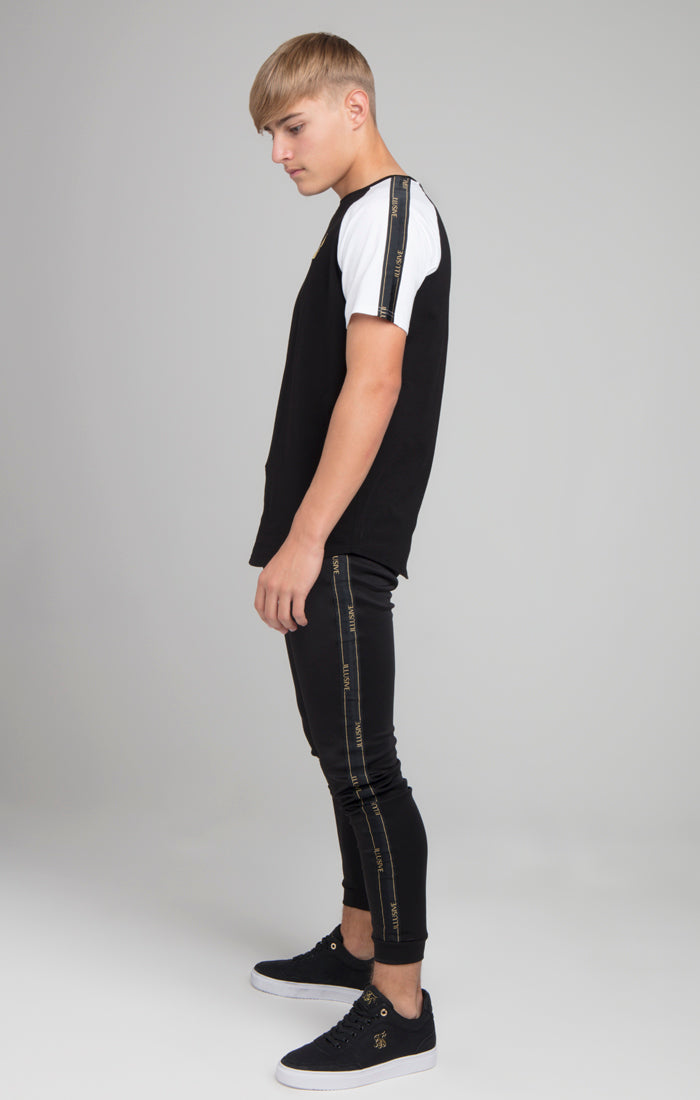 Load image into Gallery viewer, Boys Illusive Black Taped Jogger (1)