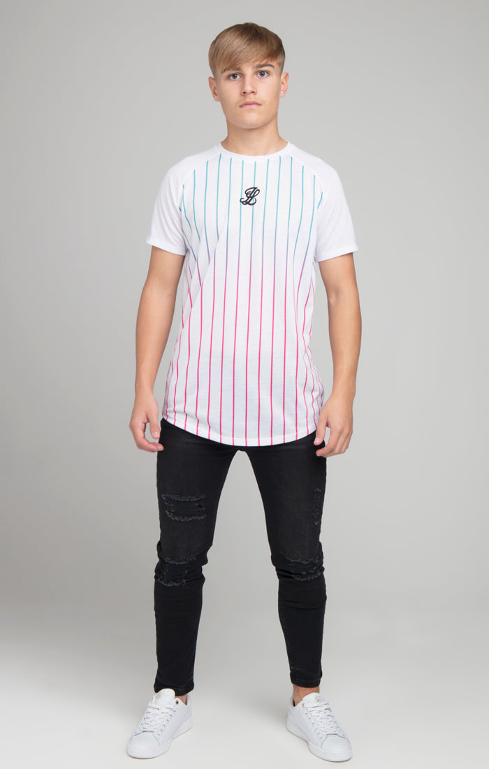 Load image into Gallery viewer, Illusive London Fade Stripe Tee - White (2)