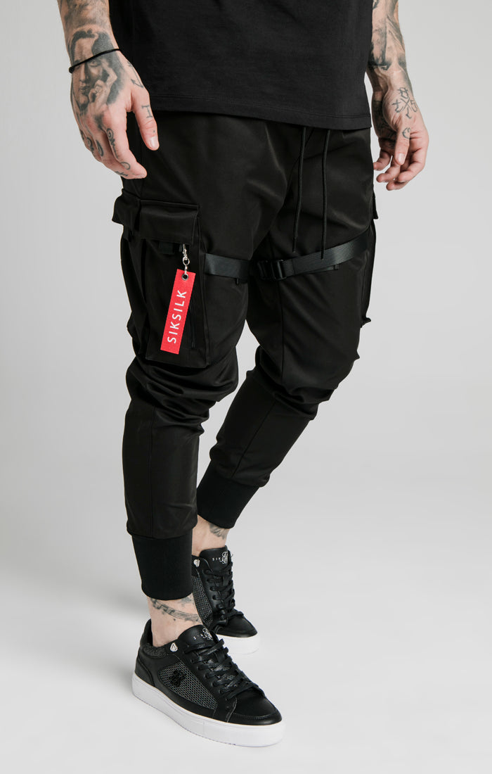 Load image into Gallery viewer, SikSilk Combat Tech Cargo Pant - Black