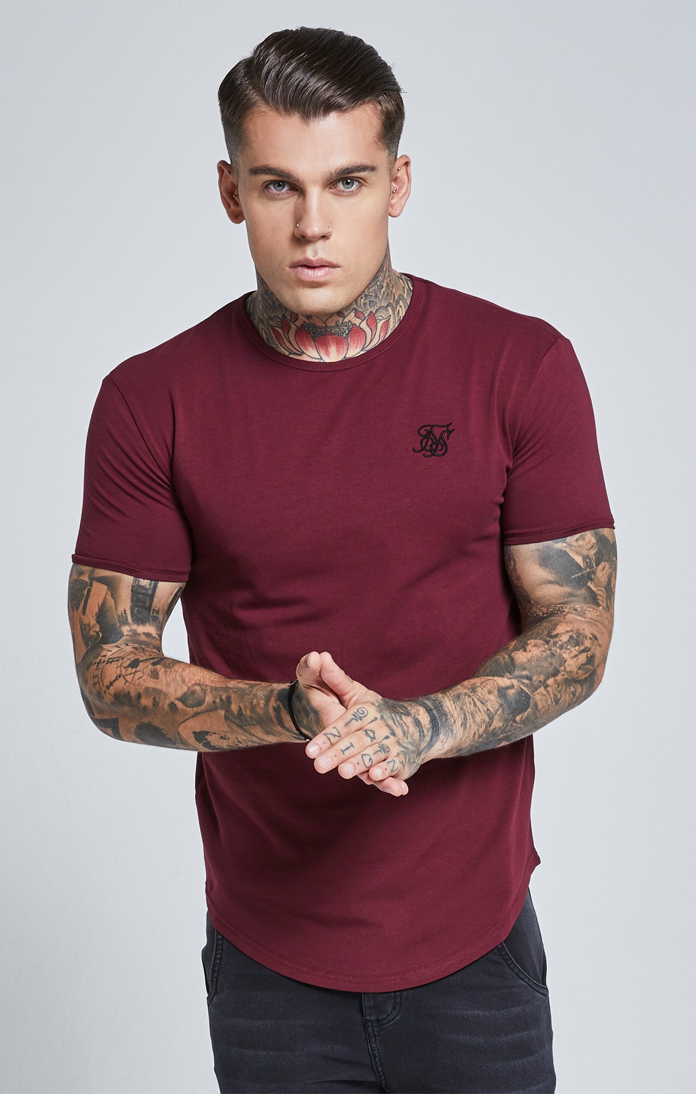 Load image into Gallery viewer, SikSilk S/S Core Gym Tee - Burgundy