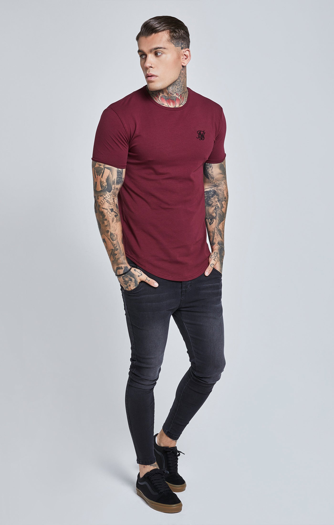 Load image into Gallery viewer, SikSilk S/S Core Gym Tee - Burgundy (2)