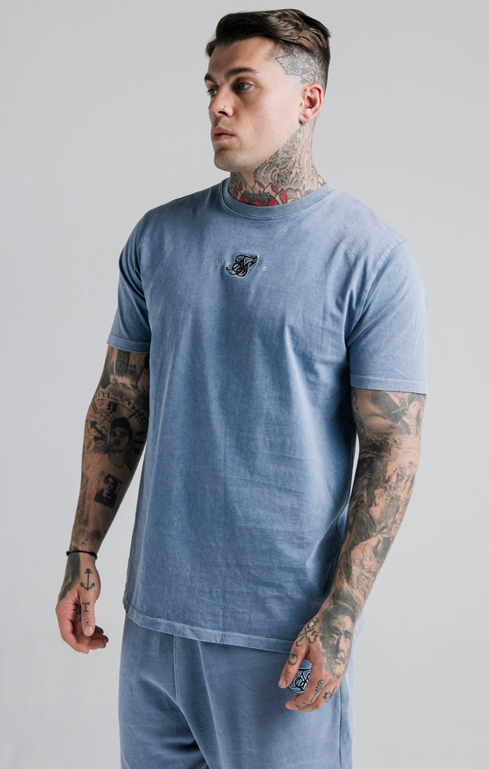 Load image into Gallery viewer, SikSilk S/S Standard Fit Tee - Washed Blue