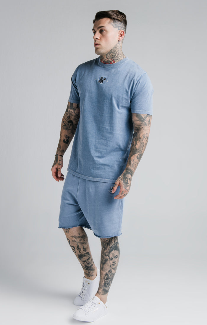 Load image into Gallery viewer, SikSilk S/S Standard Fit Tee - Washed Blue (2)
