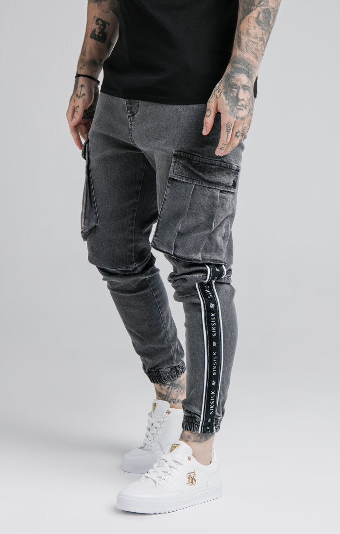 Load image into Gallery viewer, SikSilk Taped Cargo Pants - Grey