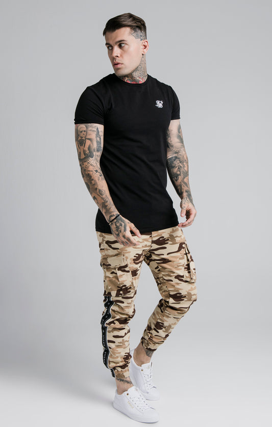 SikSilk Fitted Taped Cargo Pant - Desert Camo