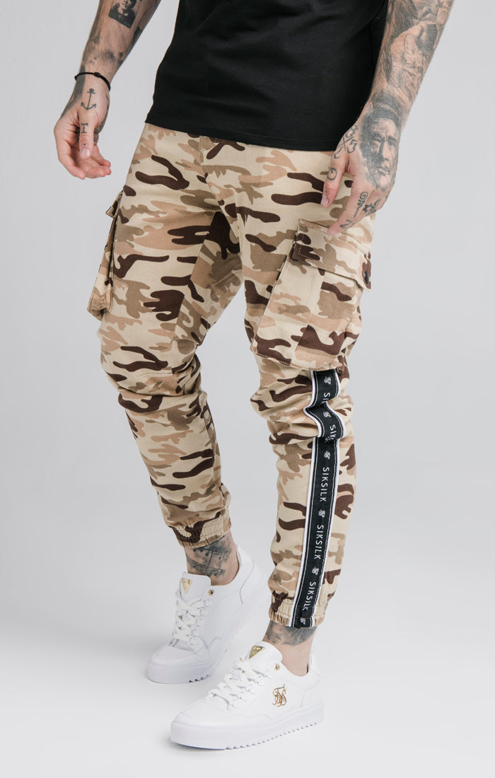 Load image into Gallery viewer, SikSilk Fitted Taped Cargo Pant - Desert Camo