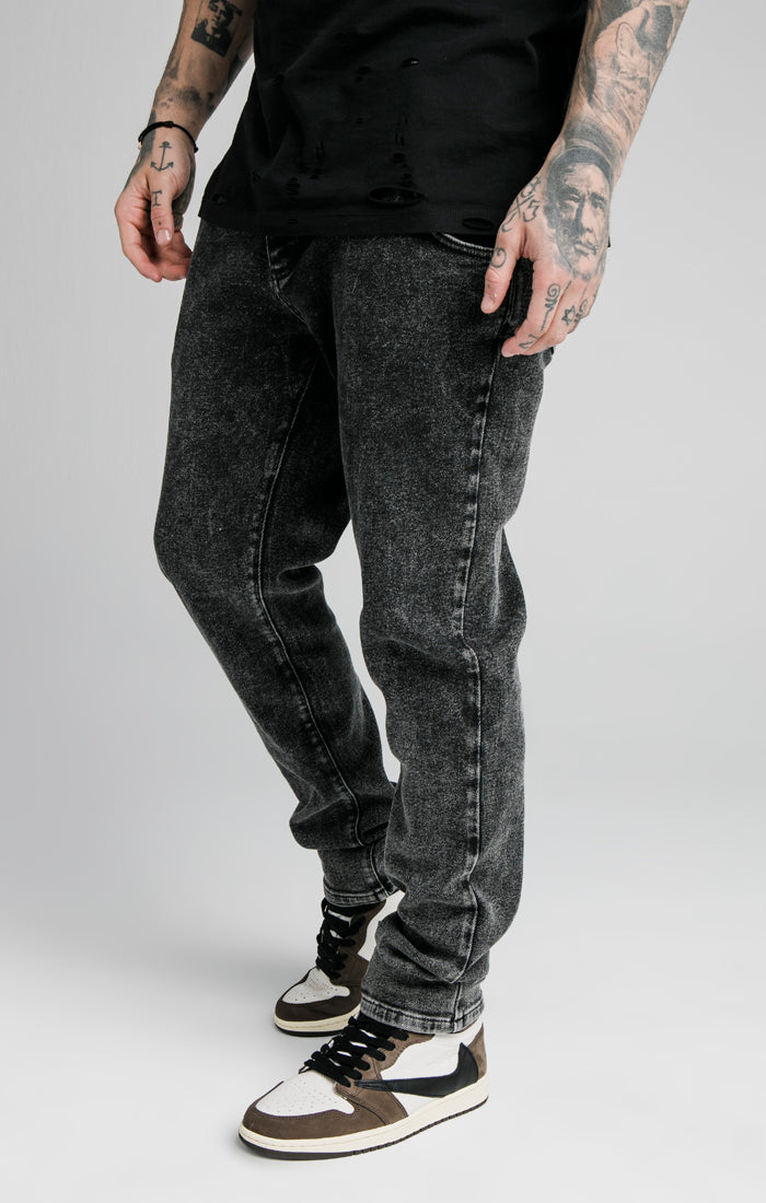Load image into Gallery viewer, Black Loose Fit Denim