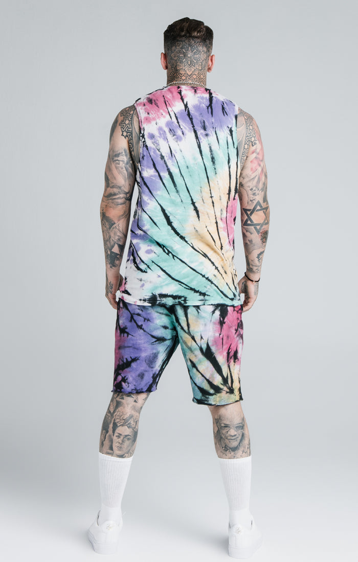 Load image into Gallery viewer, SikSilk X Steve Aoki Racer Back Vest – Rainbow Ink Tie Dye (4)