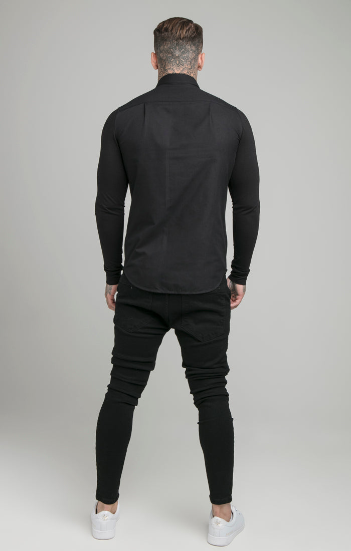 Load image into Gallery viewer, SikSilk L/S Jersey Sleeve Shirt - Black (2)