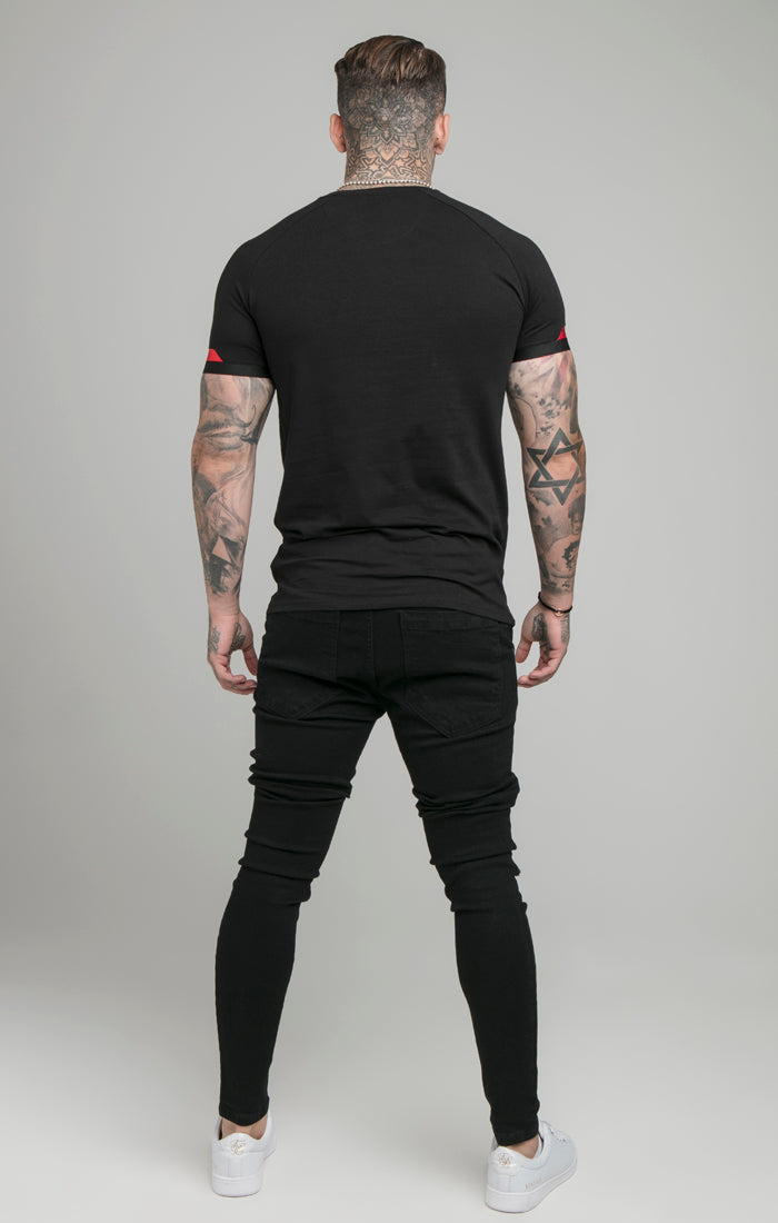Load image into Gallery viewer, Black Dual Elastic Cuff T-Shirt (4)