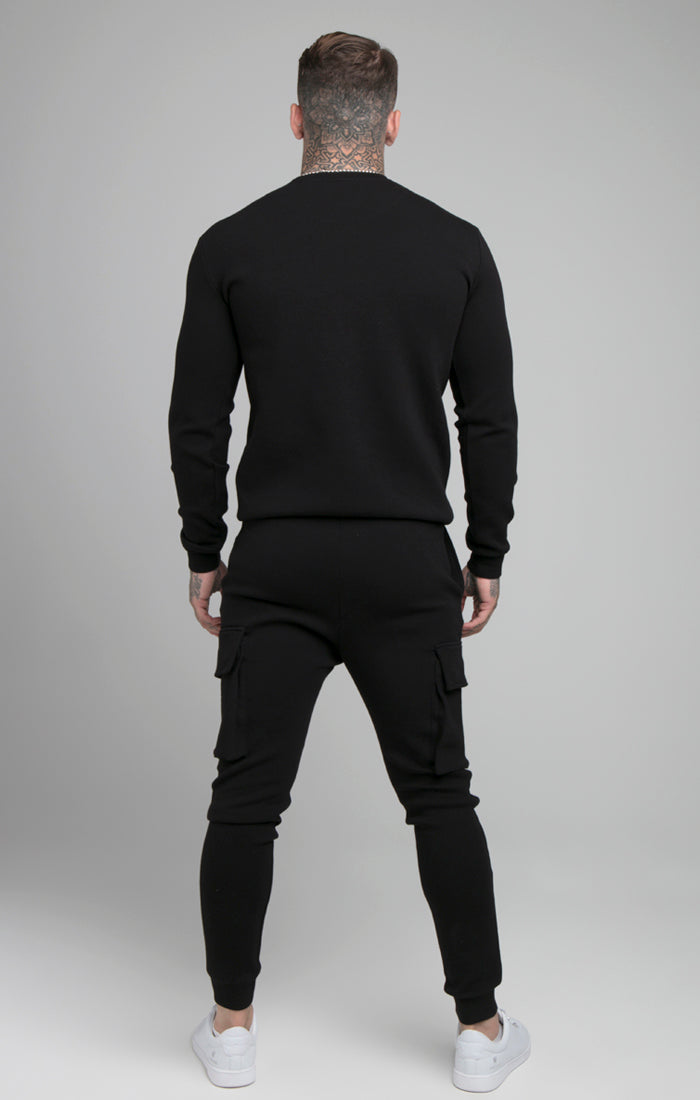 Load image into Gallery viewer, SikSilk Crew Neck Sweater - Black (5)