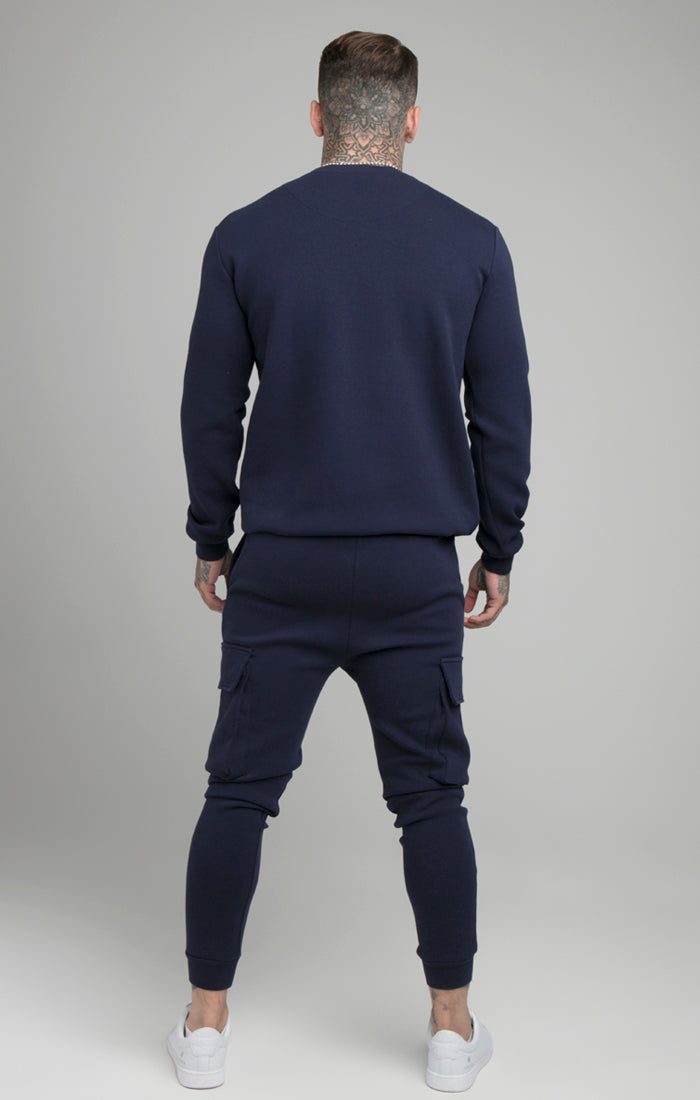 Load image into Gallery viewer, SikSilk Crew Neck Sweater - Navy (3)