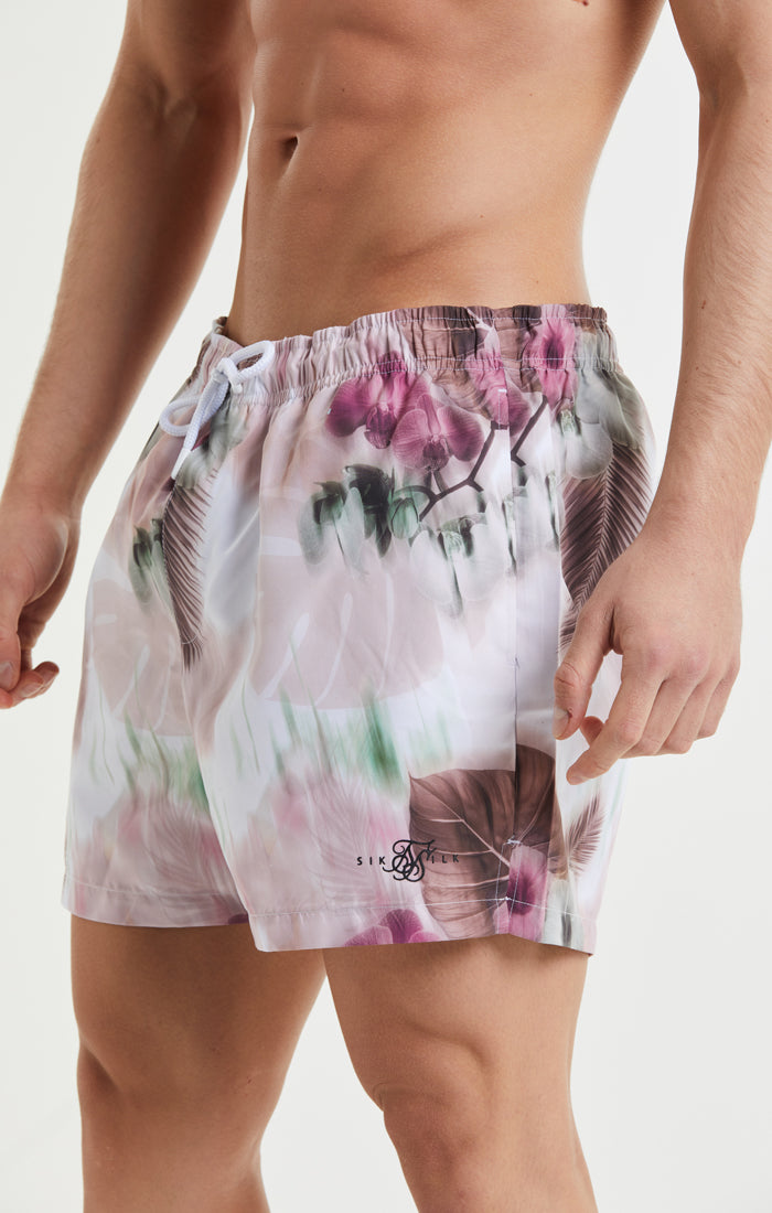 Load image into Gallery viewer, Pink Floral Swim Short (5)