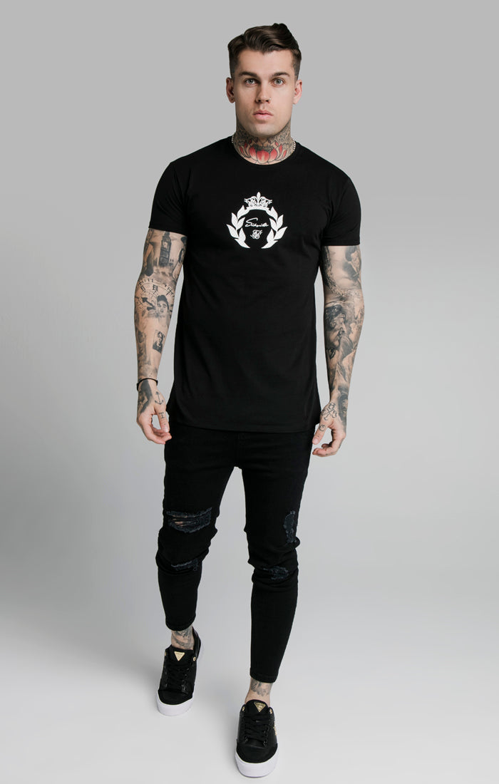 Load image into Gallery viewer, SikSilk S/S Prestige Holographic Tee - Black (2)