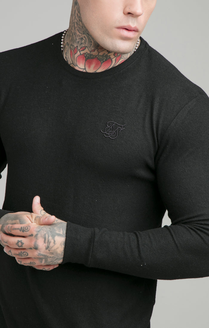 Load image into Gallery viewer, Black Muscle Fit Sweatshirt (1)