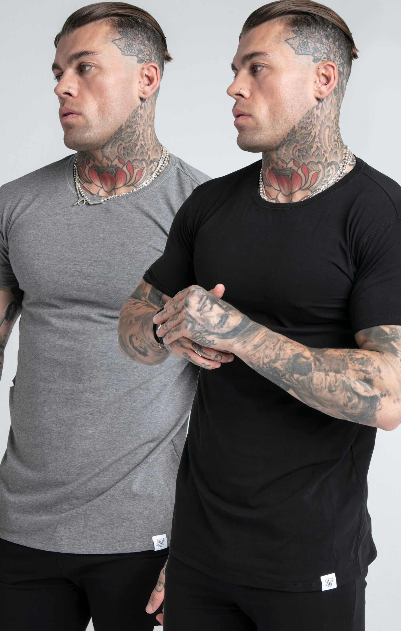 Load image into Gallery viewer, Black And Grey Marl T-Shirt (Pack Of 2)