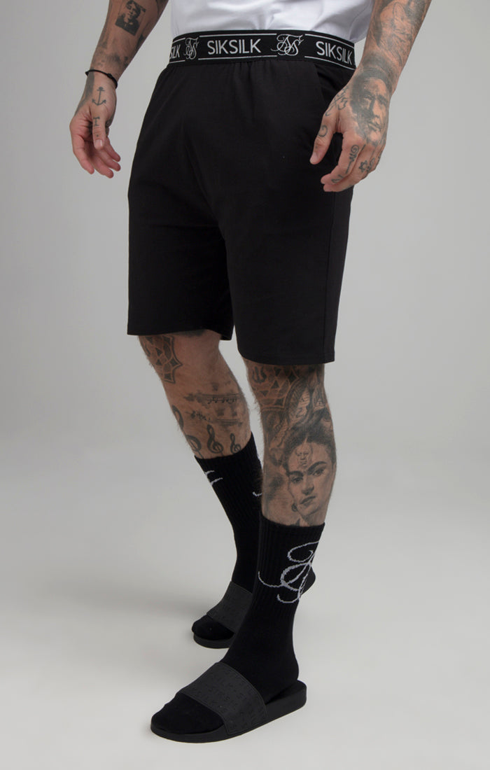Load image into Gallery viewer, Black Lounge Jersey Short (1)