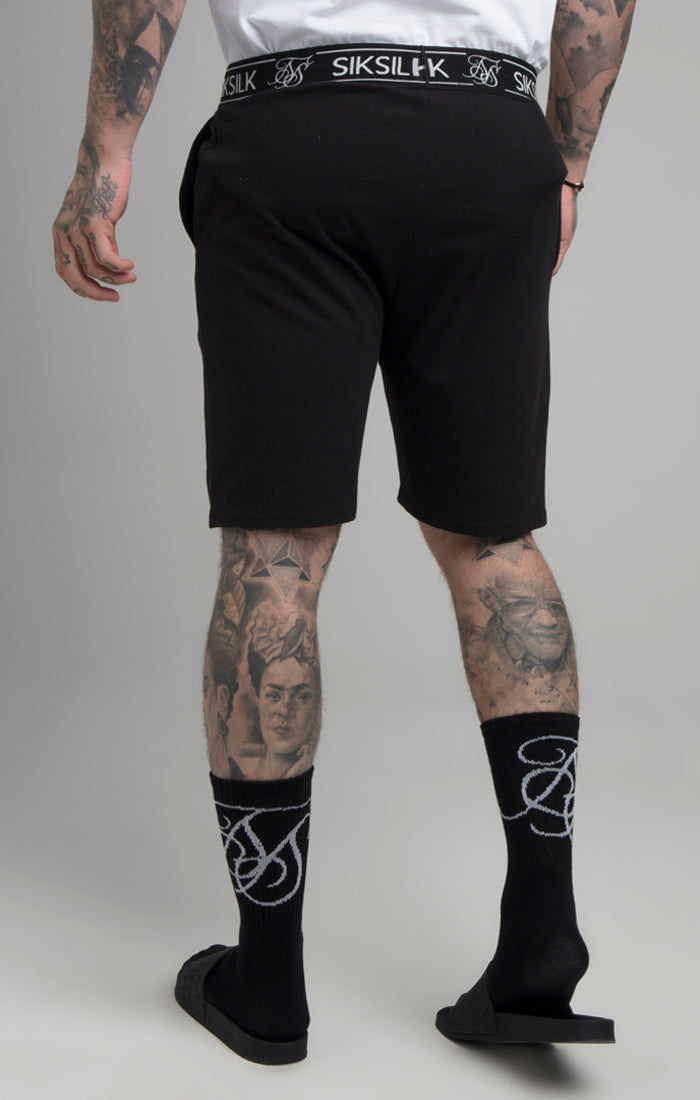 Load image into Gallery viewer, Black Lounge Jersey Short (2)