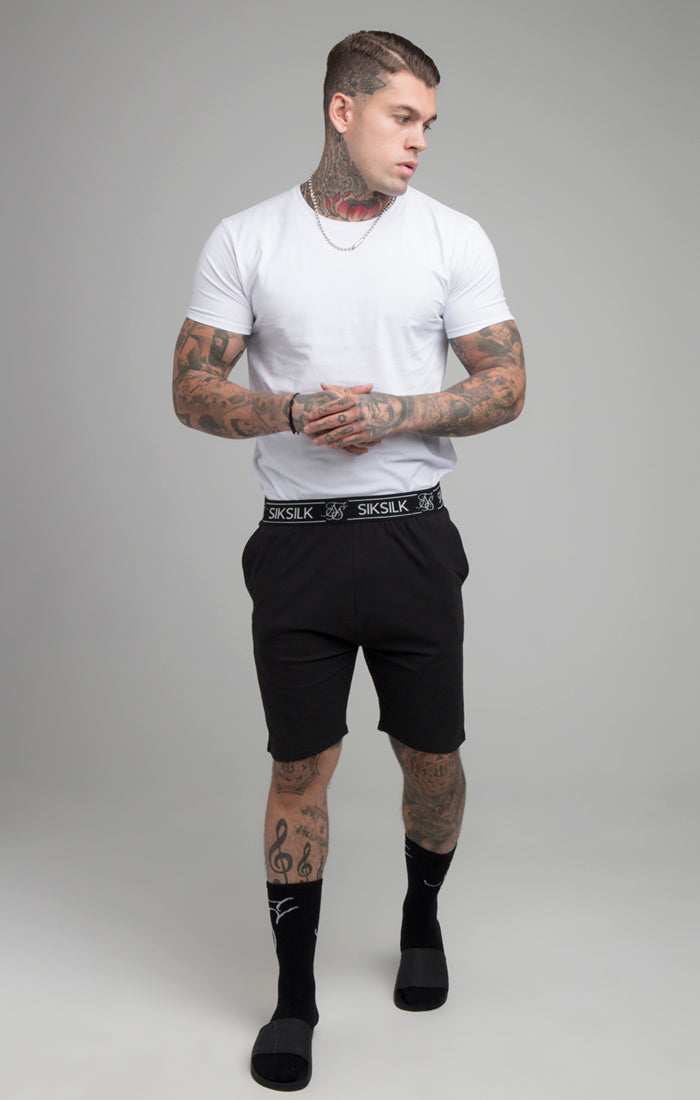 Load image into Gallery viewer, Black Lounge Jersey Short (3)