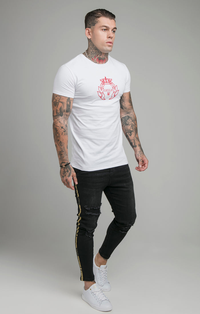 Load image into Gallery viewer, White Embroidered T-Shirt (4)