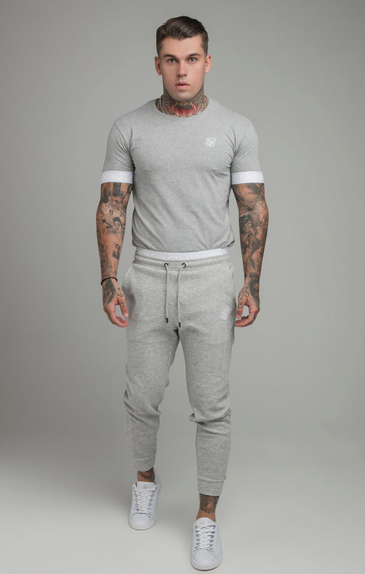 Grey Elastic Cuff T-Shirt