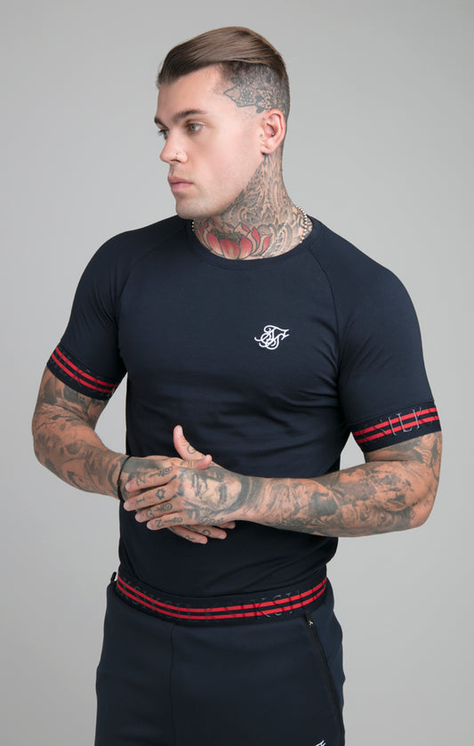 Navy Elastic Cuff T-Shirt