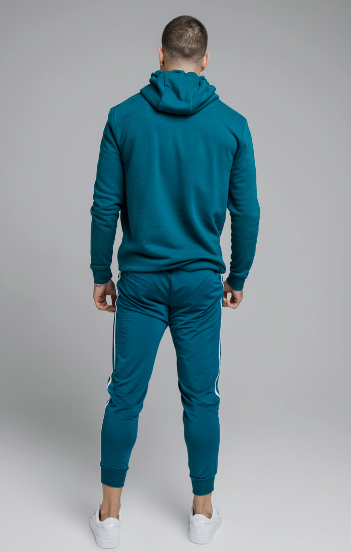 Load image into Gallery viewer, SikSilk Overhead Embroidery Hoodie - Teal &amp; White (3)